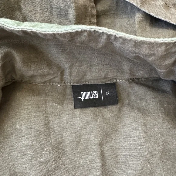 Publish Military Style Patchwork Long Jacket - Picture 9 of 9